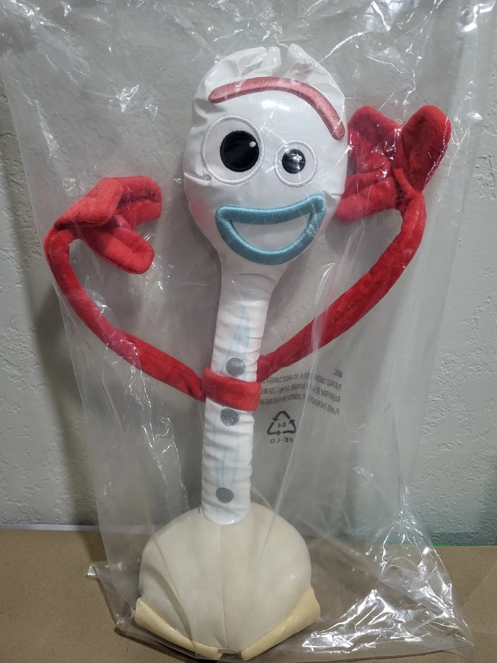 Forky Plush Toy in White, Red & Blue
